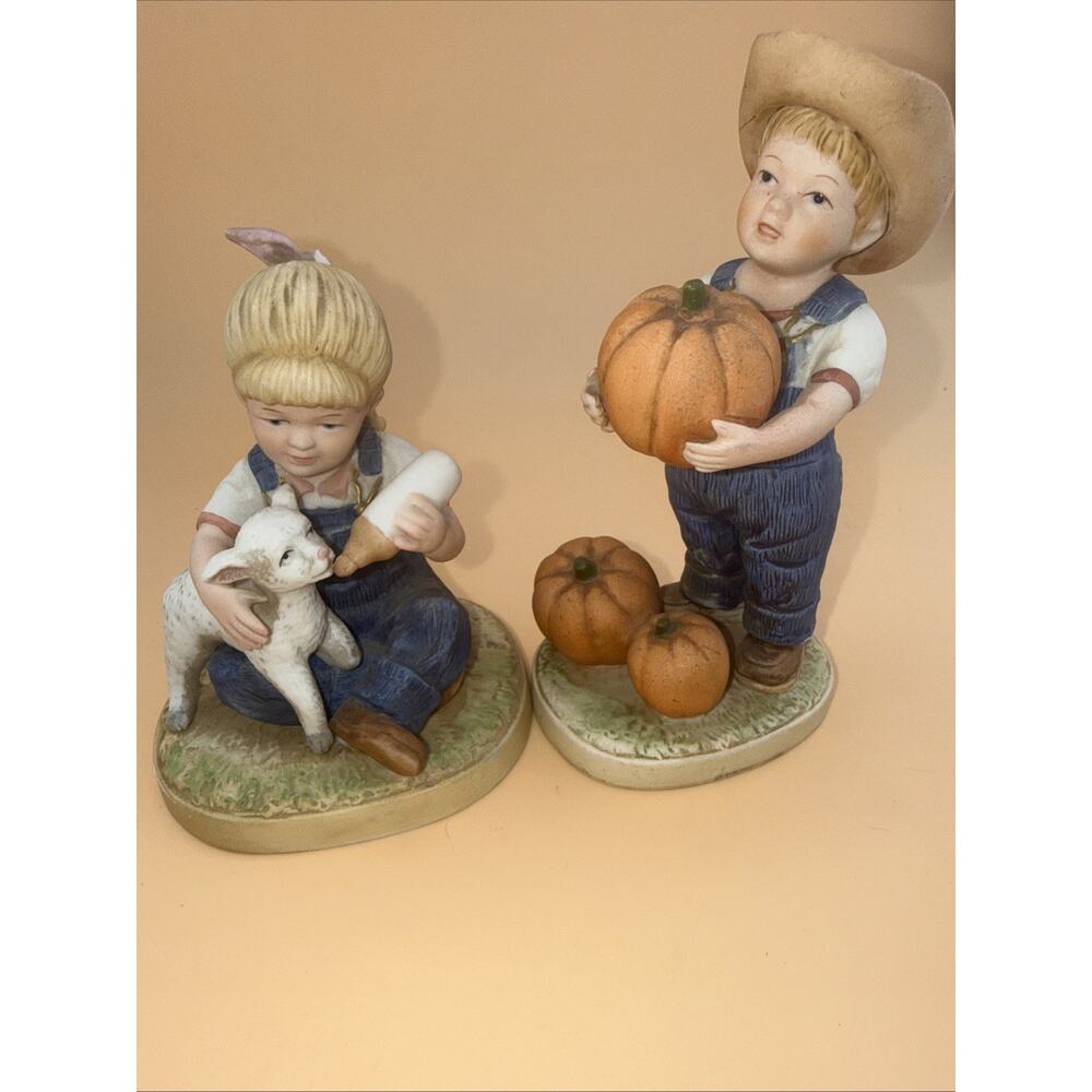 Vintage set of 1985 Denim Days #1502 #1500 1985 Figurines